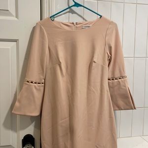 Size 2 Calvin Klein Pink with pearl sleeves